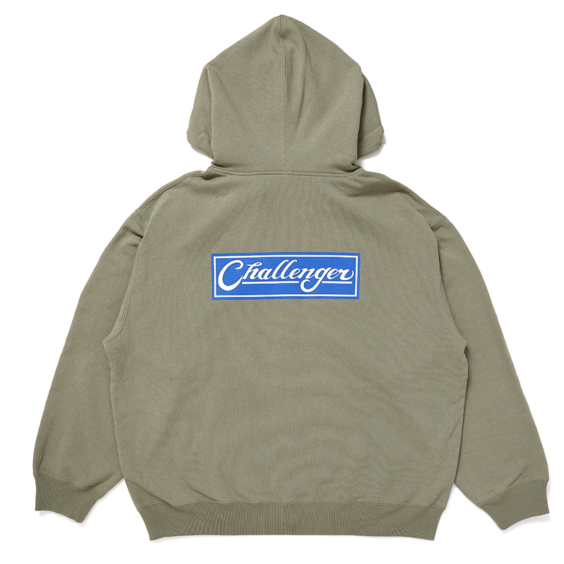 画像: CHALLENGER/BAR LOGO ZIP HOODIE（KHAKI）［ジップフーディー-24秋冬］