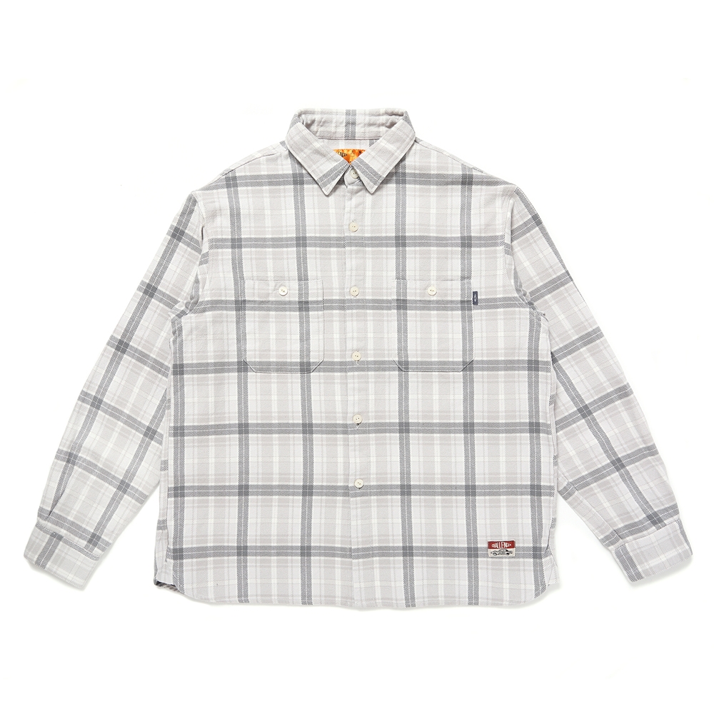 画像: CHALLENGER/COUNTRY PLAID SHIRT（LT GRAY/CHARCOAL）［カントリーチェックシャツ-24秋冬］