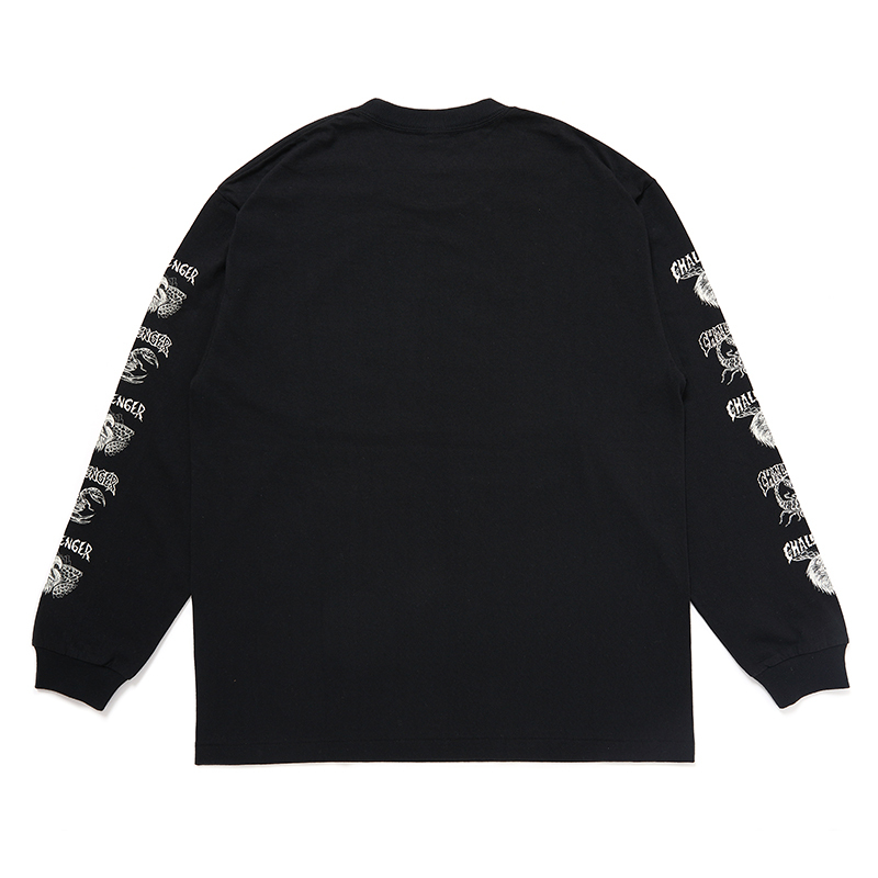 画像: CHALLENGER/L/S EAGLE HEAD TEE（BLACK）［プリント長袖T-24秋冬］