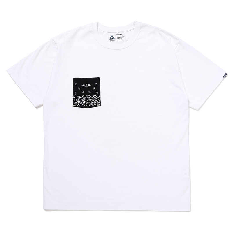 画像: CHALLENGER/BANDANA POCKET TEE（WHITE）［刺繍ポケT-24秋冬］