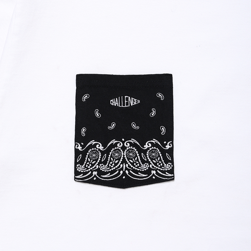 画像: CHALLENGER/BANDANA POCKET TEE（WHITE）［刺繍ポケT-24秋冬］