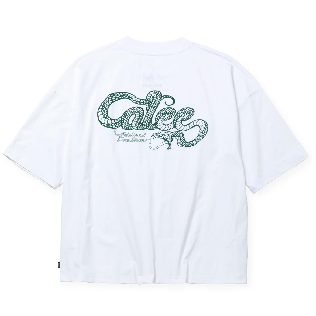 画像: CALEE/× SHELTECH CL SNAKE LOGO DROP SHOULDER TEE（WHITE）［ドロップショルダーポケT-24春夏］