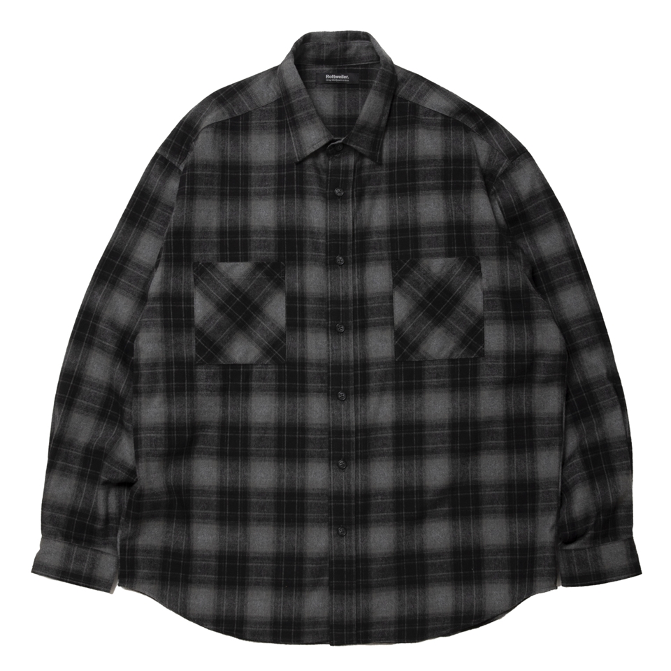 画像: ROTTWEILER/R9 NEL CHECK SHIRT（BLACK）［ネルチェックシャツ-24秋冬］