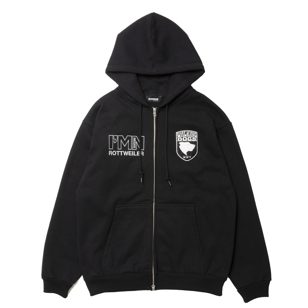 画像: ROTTWEILER/WALKING DOG ZIP PARKA（BLACK）［ジップパーカー-24秋冬］