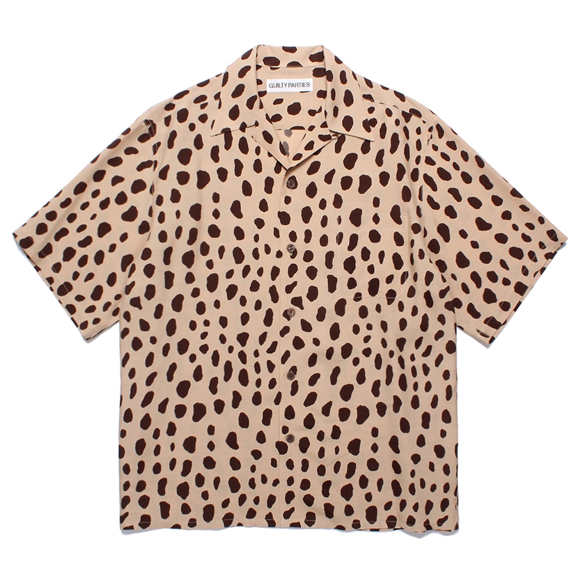 WACKO MARIA/LEOPARD HAWAIIAN SHIRT（BEIGE）［レオパードハワイアンシャツ-24春夏］ - JONAS