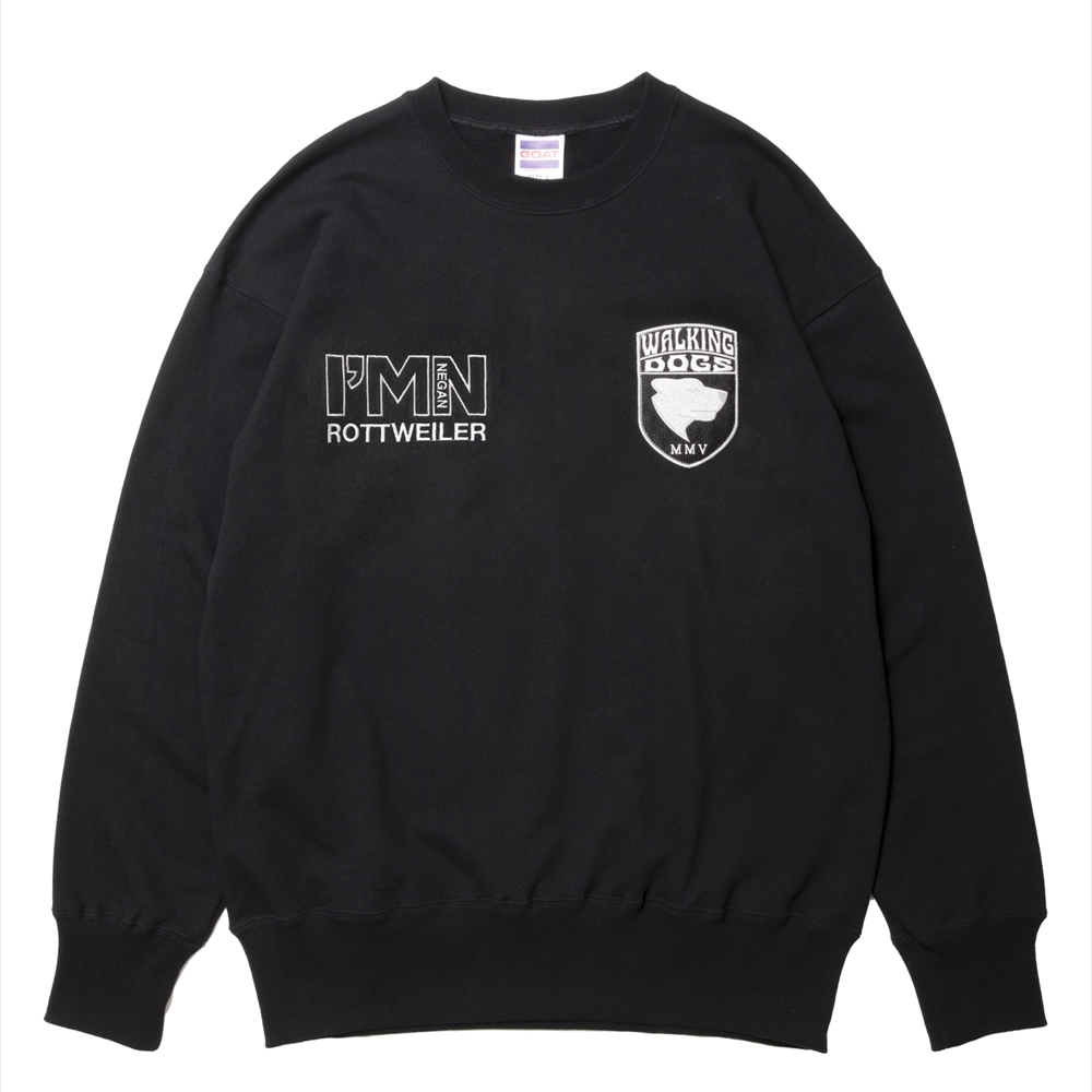 画像: ROTTWEILER/WALKING DOG SWEATER（BLACK）［クルースウェット-24秋冬］