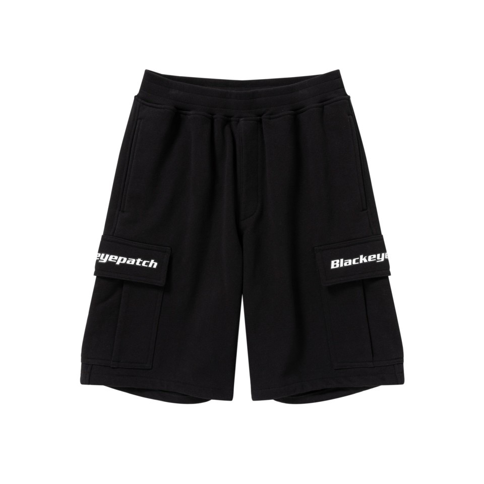 画像: BlackEyePatch/TACTICAL LOGO CARGO SWEAT SHORTS（BLACK）