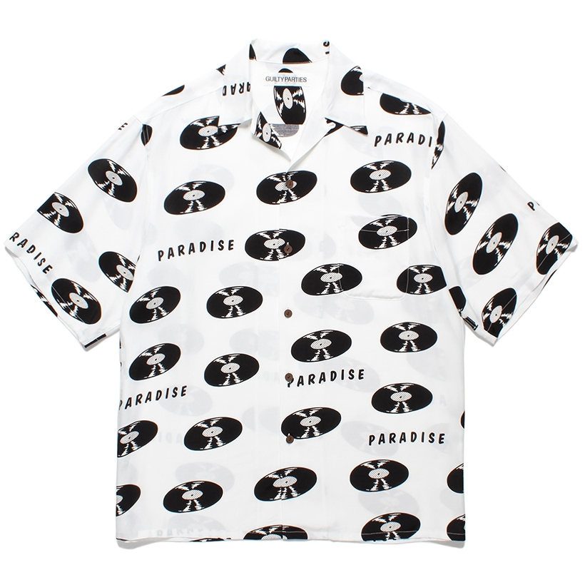 画像: WACKO MARIA/RECORDS HAWAIIAN SHIRT（WHITE）［レコードハワイアンシャツ-24春夏］