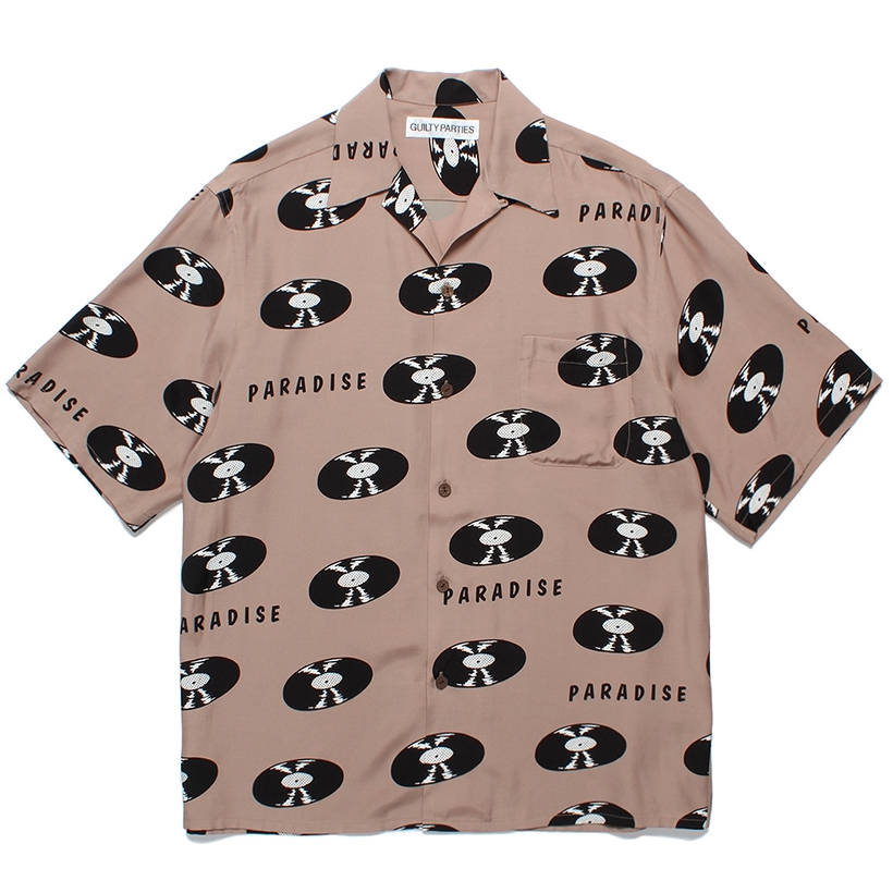 画像: WACKO MARIA/RECORDS HAWAIIAN SHIRT（BROWN）［レコードハワイアンシャツ-24春夏］