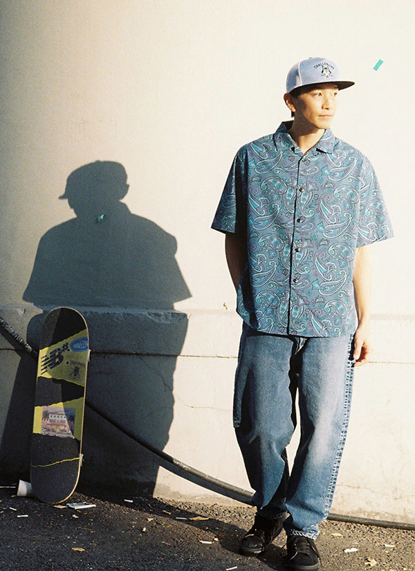 画像: CHALLENGER/S/S PAISLEY SHIRT（BLUE GRAY/PURPLE）［ペイズリーシャツ-24春夏］