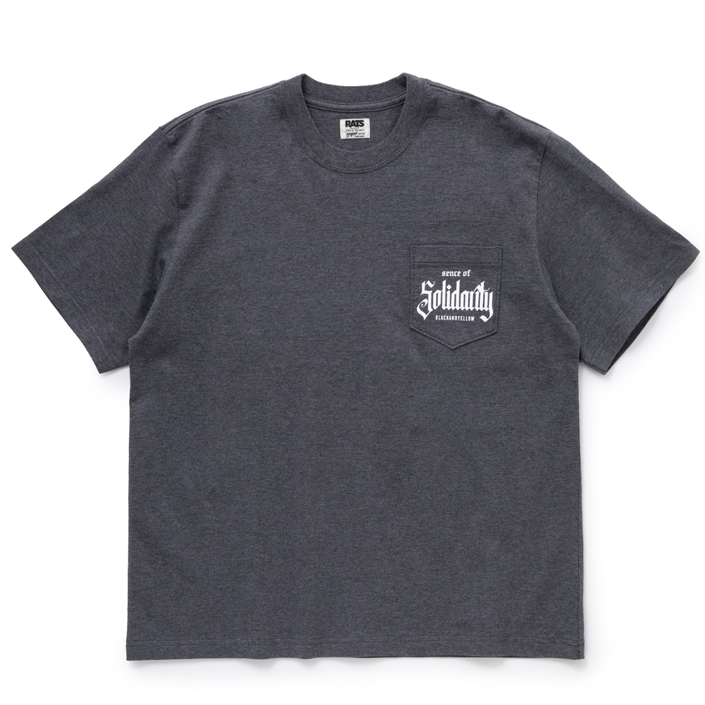 画像: RATS/SOLIDARITY POCKET TEE（CHARCOAL）［プリントポケT-24春夏］