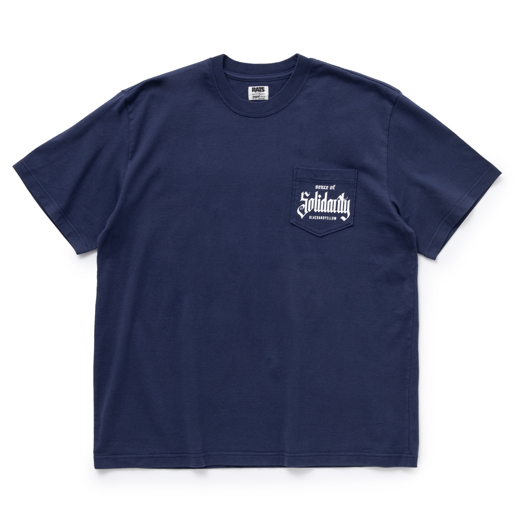 画像: RATS/SOLIDARITY POCKET TEE（NAVY）［プリントポケT-24春夏］