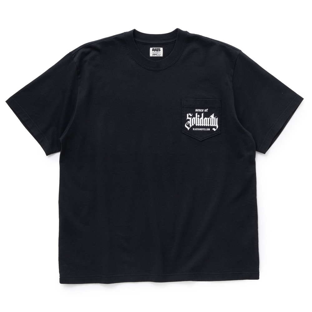 画像: RATS/SOLIDARITY POCKET TEE（BLACK）［プリントポケT-24春夏］