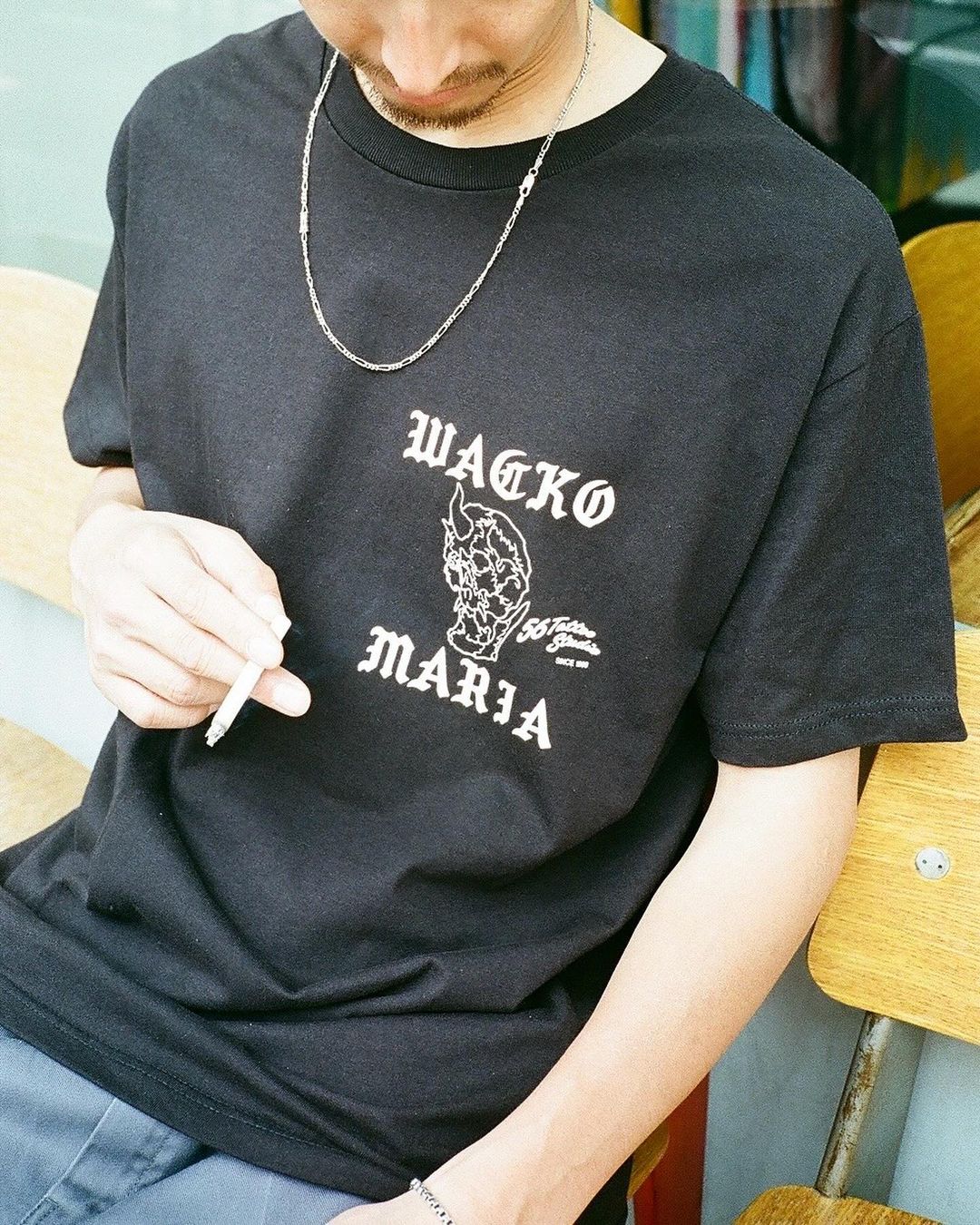 画像: WACKO MARIA/56 TATTOO STUDIO / T-SHIRT（BLACK）［プリントT-24春夏］