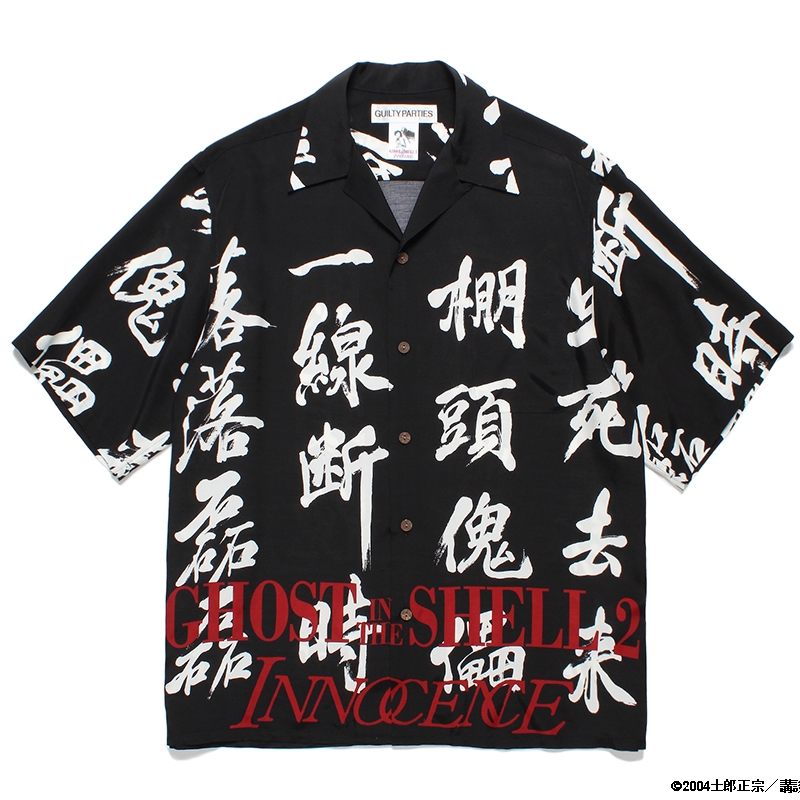 画像: WACKO MARIA/GHOST IN THE SHELL 2 INNOCENCE / 攻殻機動隊 / HAWAIIAN SHIRT（BLACK）［ハワイアンシャツ-24春夏］