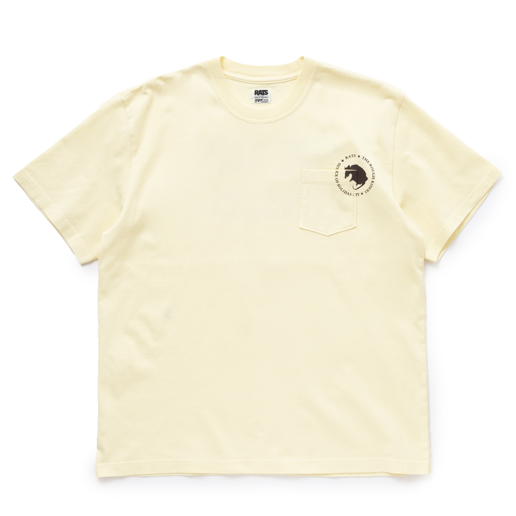 画像: RATS/CIRCLE POCKET TEE（L.YELLOW）［プリントポケT-24春夏］