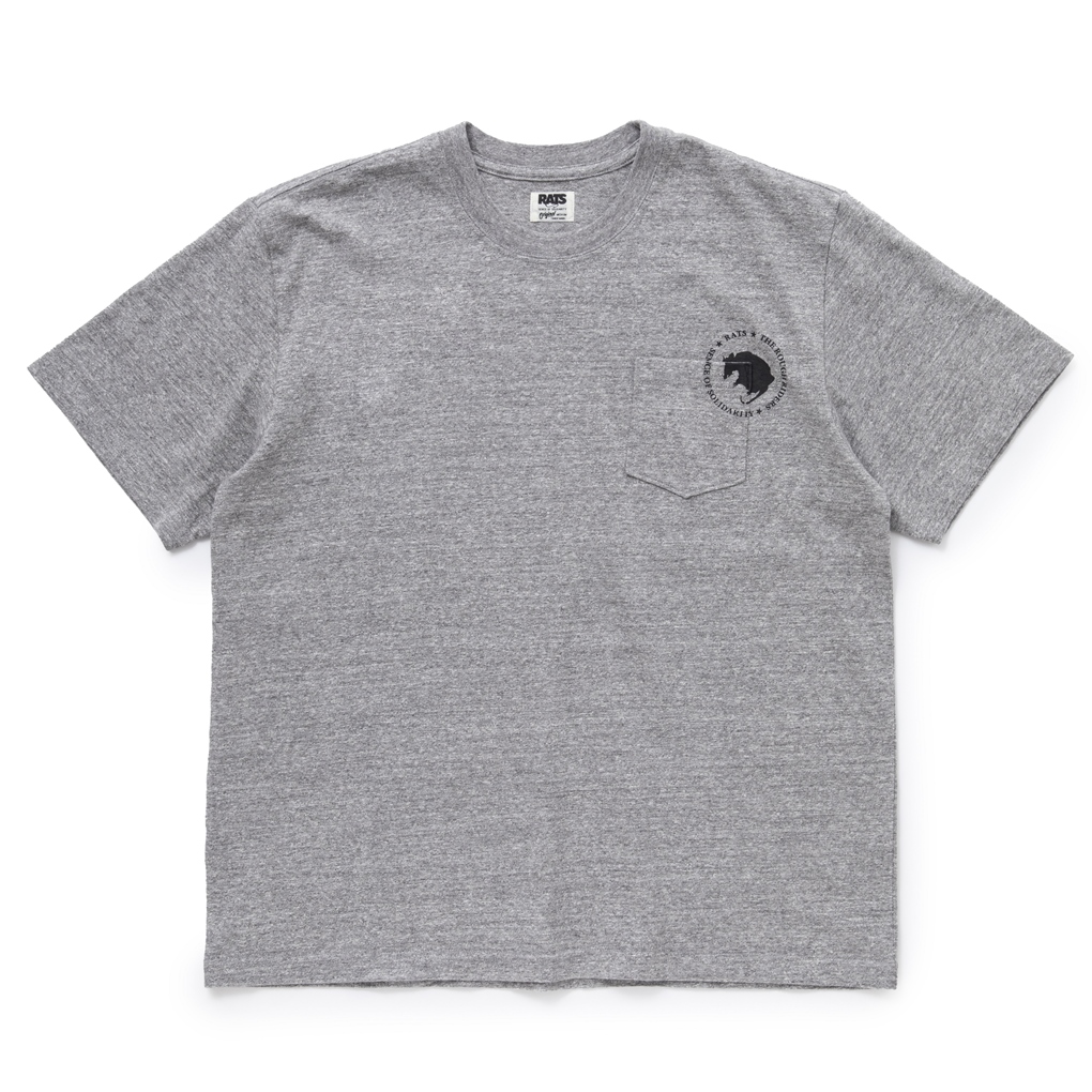 画像: RATS/CIRCLE POCKET TEE（GRAY）［プリントポケT-24春夏］