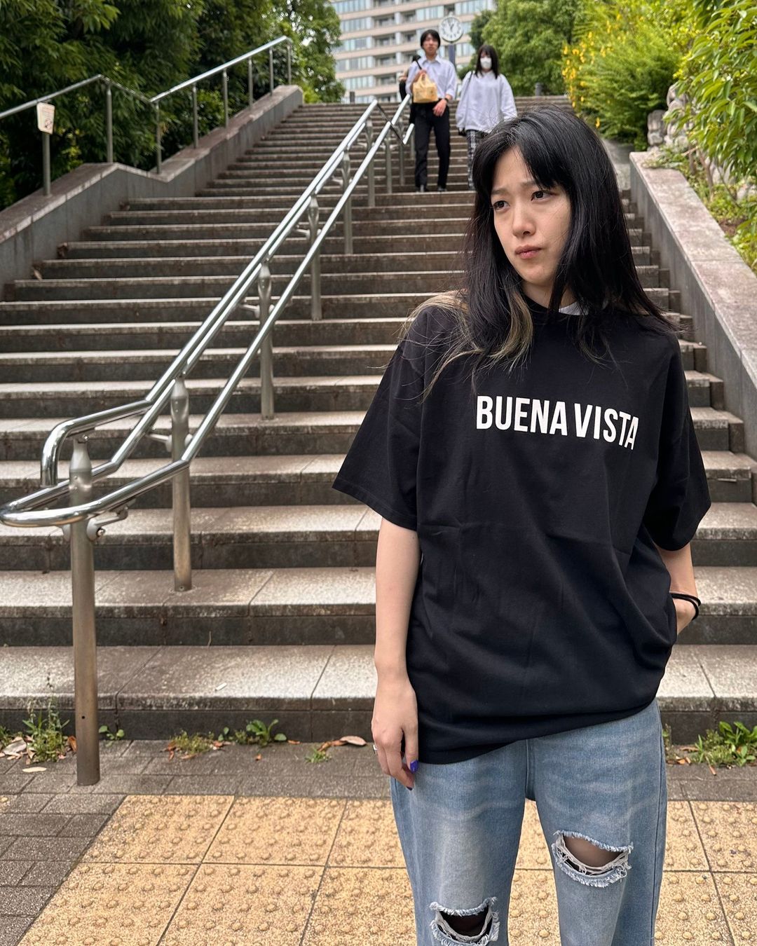 画像: BUENA VISTA/BUENA VISTA LOGO tee（BLACK）［プリントT-24春夏］