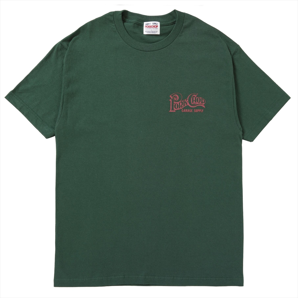 画像: PORKCHOP/SQUARE LOGO TEE（FOREST GREEN）［プリントT-24春夏］