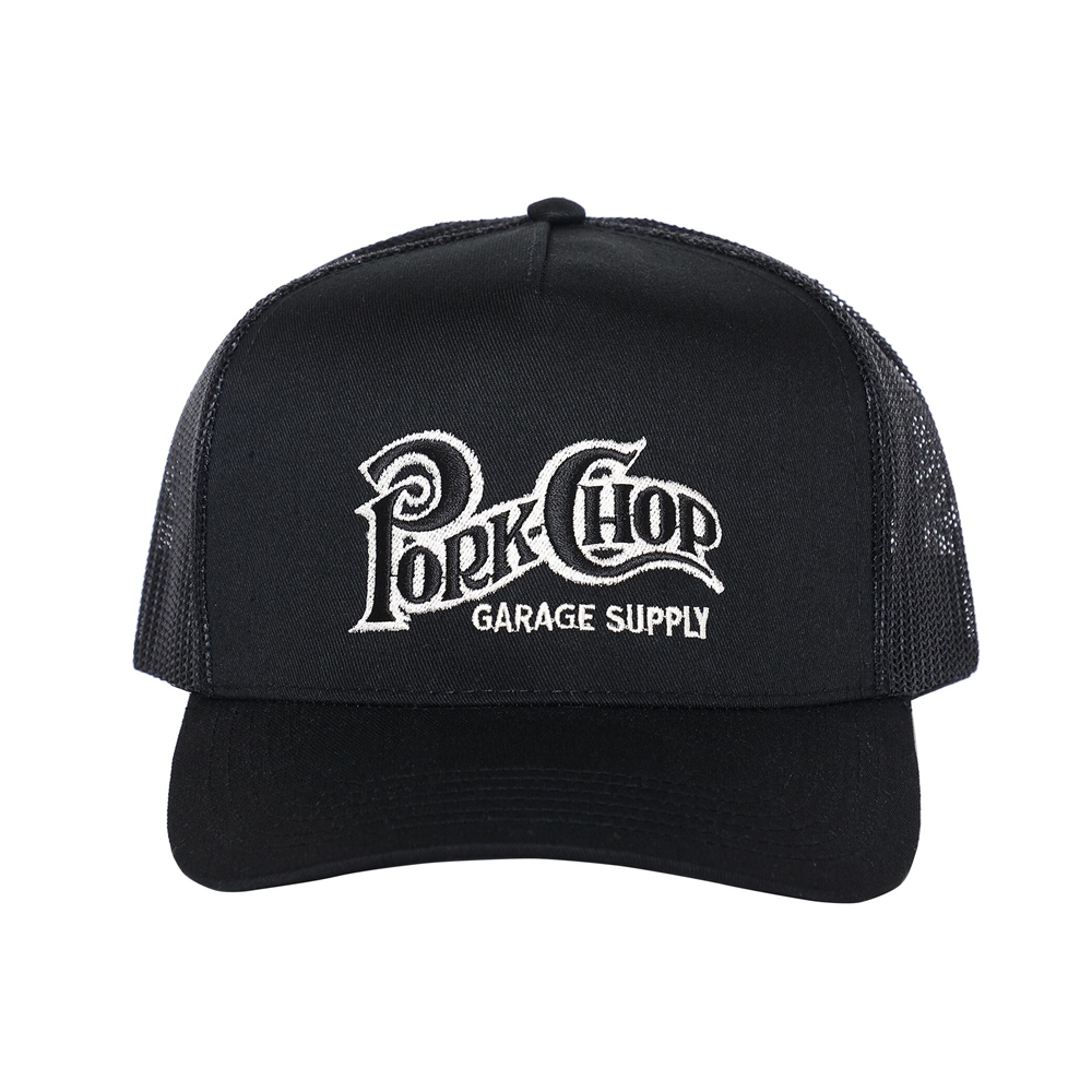 画像: PORKCHOP/SQUARE LOGO CAP（BLACK）［メッシュキャップ-24春夏］