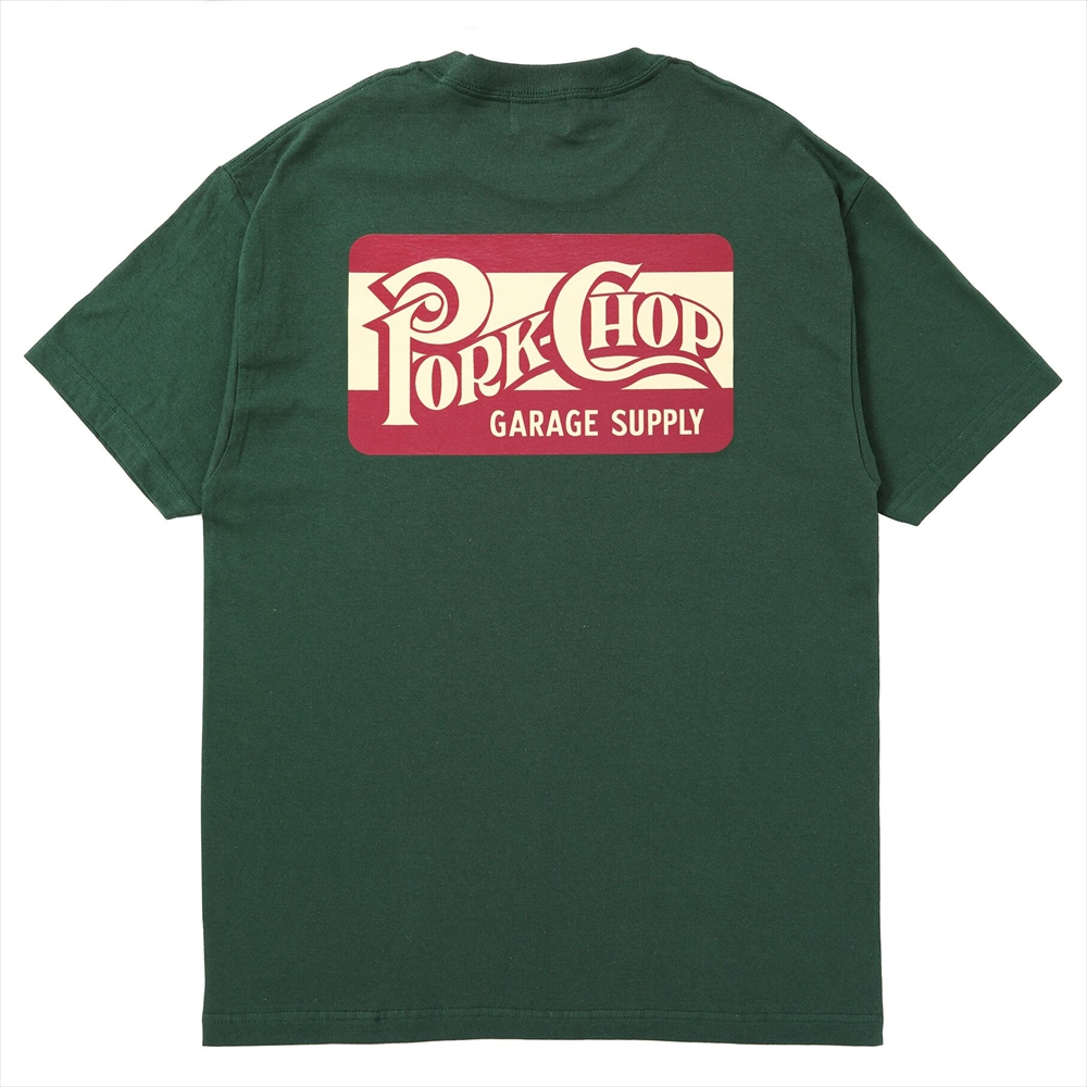 画像: PORKCHOP/SQUARE LOGO TEE（FOREST GREEN）［プリントT-24春夏］