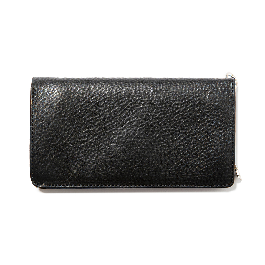 画像: CALEE/SILVER STAR CONCHO LEATHER LONG WALLET（BLACK）［レザーロングウォレット-24春夏］