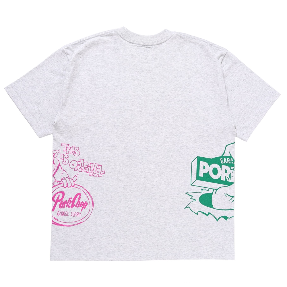 画像: PORKCHOP/24 MULTI LOGOS TEE（GRAY）［プリントT-24春夏］