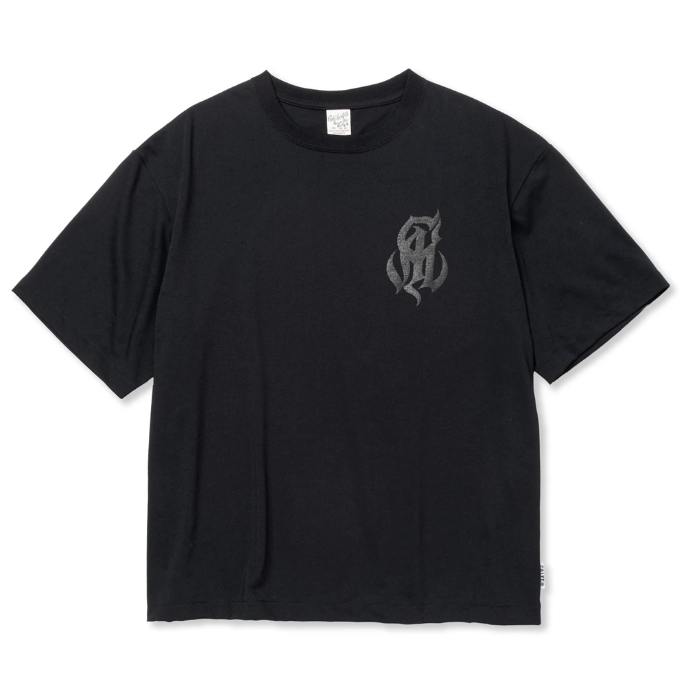 画像: CALEE/MULTI FUNCTION DROP SHOULDER LOGO TEE（BLACK）［ドロップショルダープリントT-24春夏］