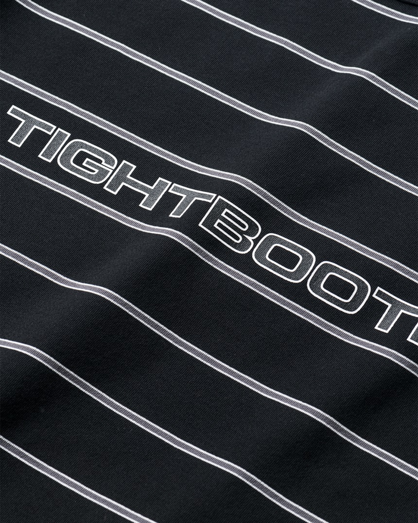 画像: TIGHTBOOTH/LOGO BORDER T-SHIRT（Black）［ボーダーT-24夏］