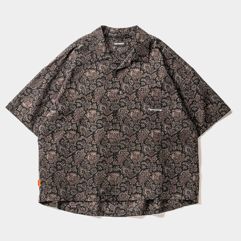 画像: TIGHTBOOTH/RIPPLE PAISLEY ALOHA（Black）［ペイズリーアロハ-24夏］