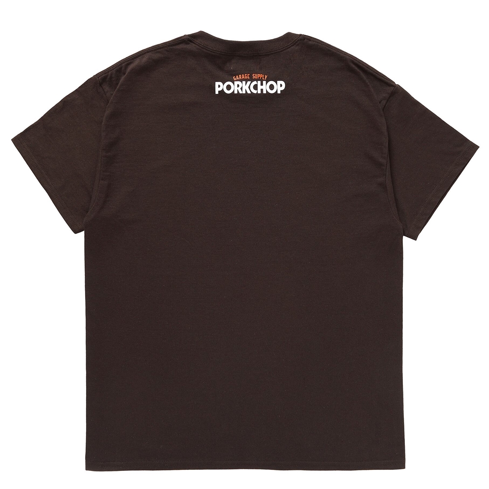 画像: PORKCHOP/24 BLOCK LOGO TEE（BROWN）［プリントT-24春夏］