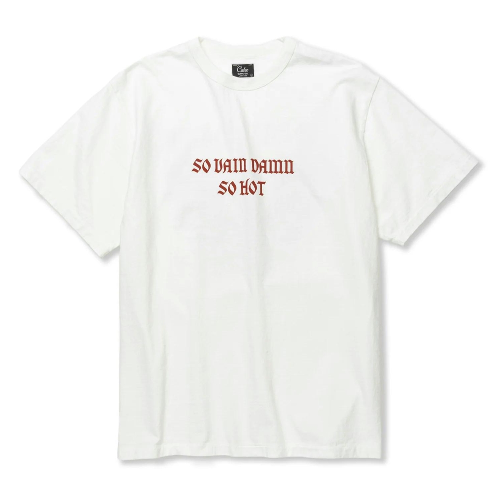 画像: CALEE/BINDER NECK WING LOGO VINTAGE TEE ＜NATURALLY PAINT DESIGN＞（WHITE）［プリントT-24春夏］