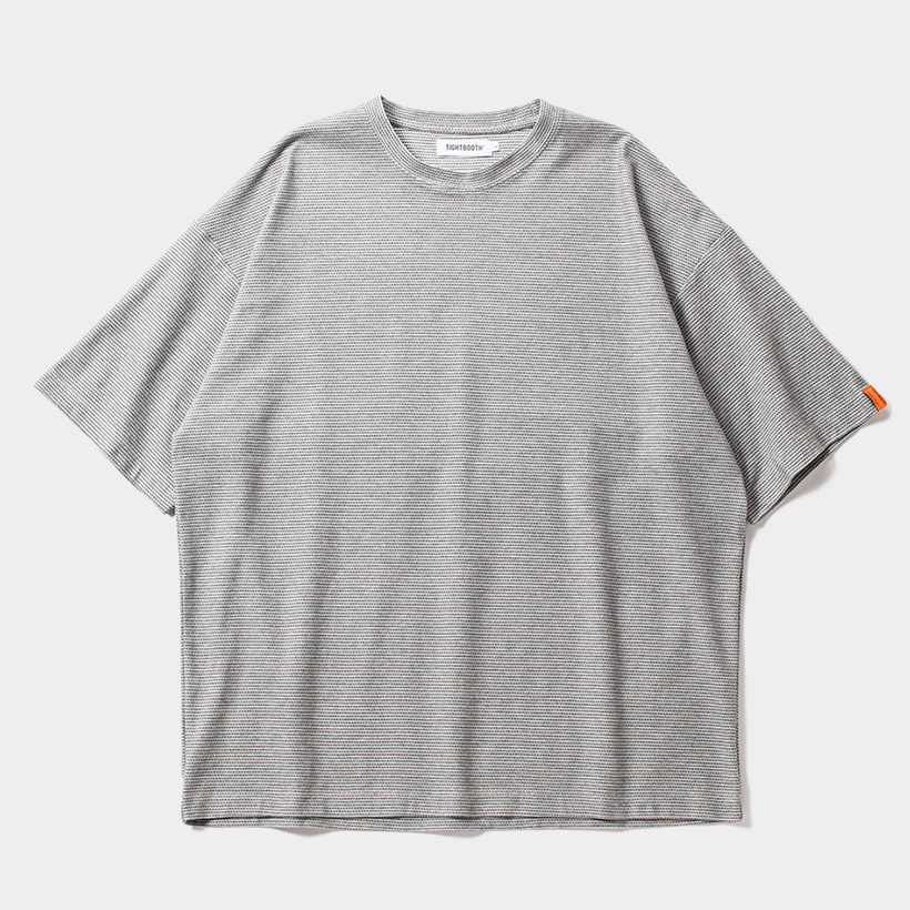 画像: TIGHTBOOTH/HONEYCOMB BORDER T-SHIRT（Grey）［ハニカムボーダーT-24夏］