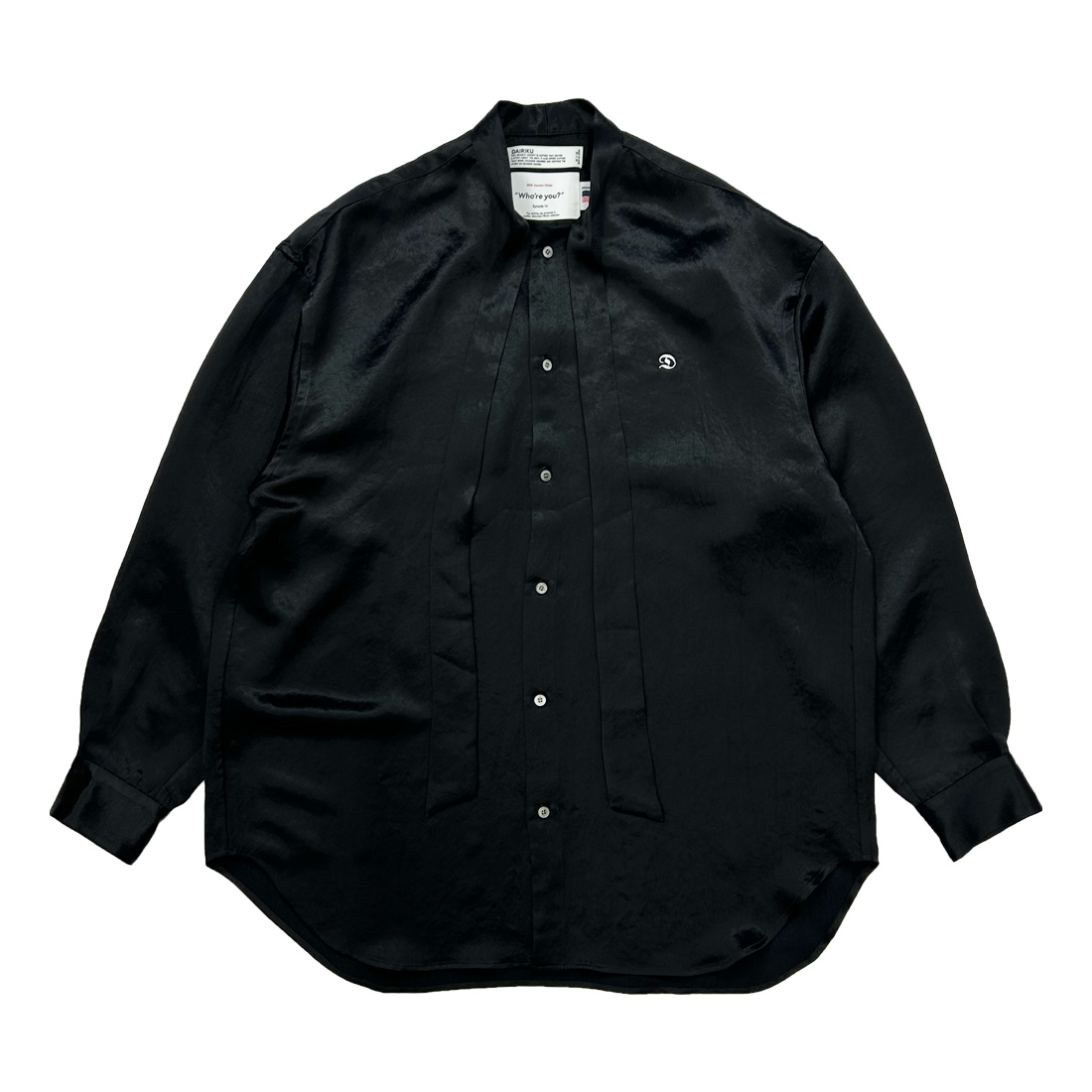 画像: DAIRIKU/"D" Satin Scarf Tie Shirt（Black）［サテンスカーフタイシャツ-24秋冬］