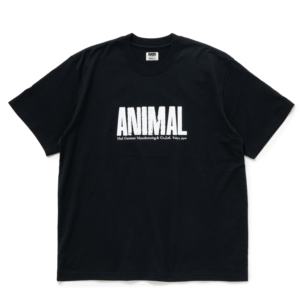 画像: RATS/ANIMAL X TEE（BLACK）［プリントT-24春夏］