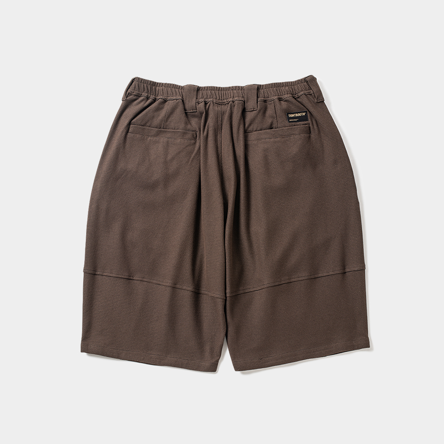 画像: TIGHTBOOTH/HONEYCOMB BORDER BIG SHORTS（Brown）［ハニカムボーダービッグショーツ-24夏］