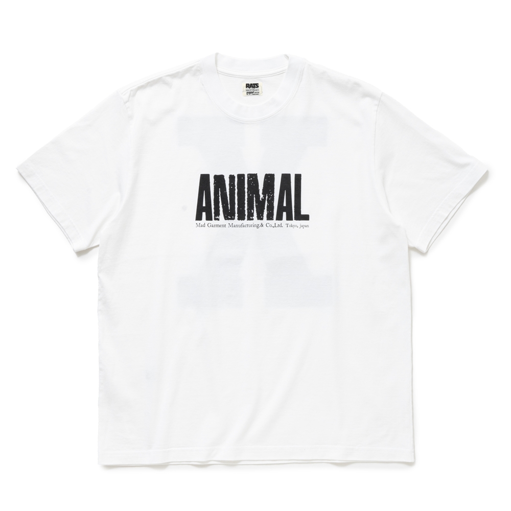 画像: RATS/ANIMAL X TEE（WHITE）［プリントT-24春夏］