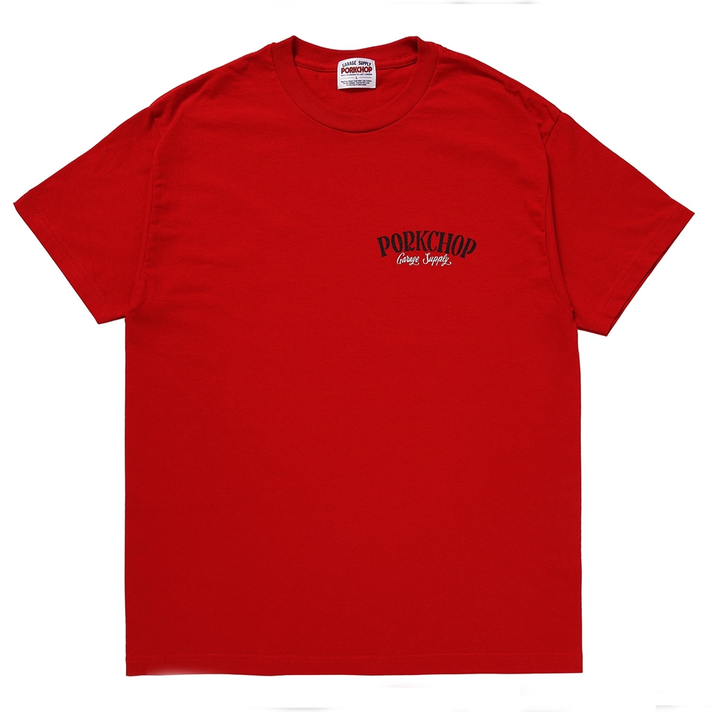 画像: PORKCHOP/PORK BACK TEE（RED）［プリントT-24春夏］