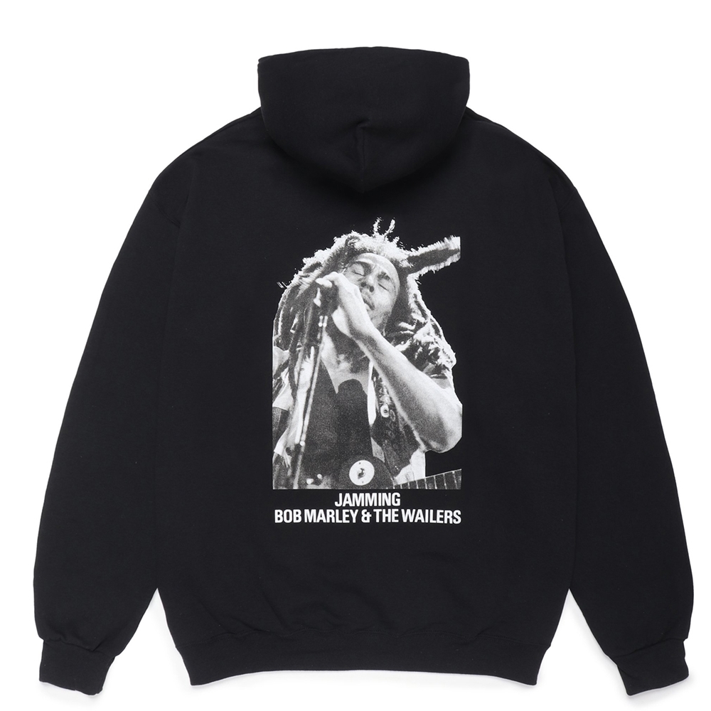 画像: WACKO MARIA/BOB MARLEY / HOODED SWEAT SHIRT（BLACK）［プルオーバーパーカー-24秋冬］