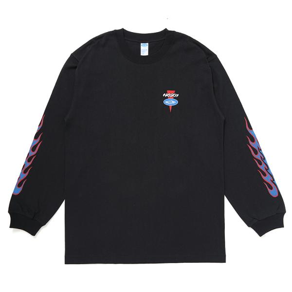 画像: CHALLENGER/LOGO L/S TEE（×HOSOI）（BLACK）［プリント長袖T-24秋冬］