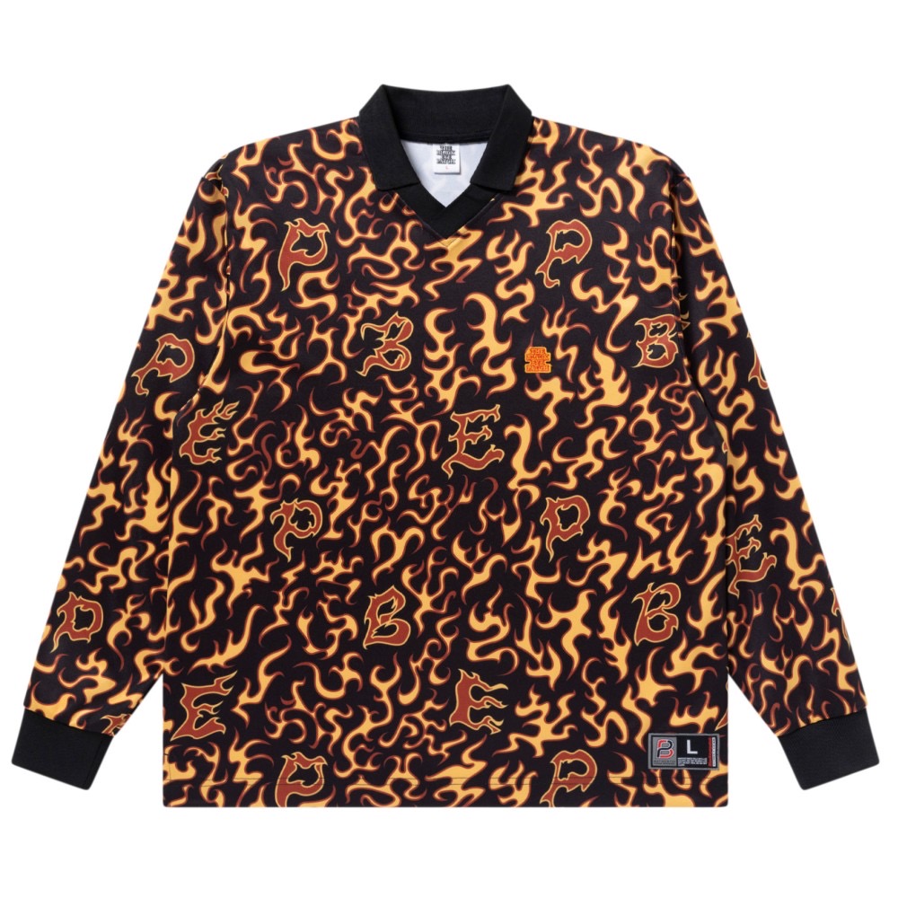 画像: BlackEyePatch/FLAME PATTERNED GAME SHIRT（MULTI）