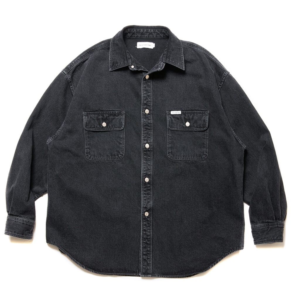 画像: COOTIE PRODUCTIONS/10.5oz Denim L/S Work Shirt（Black Fade）［デニムワークシャツ-24秋冬］