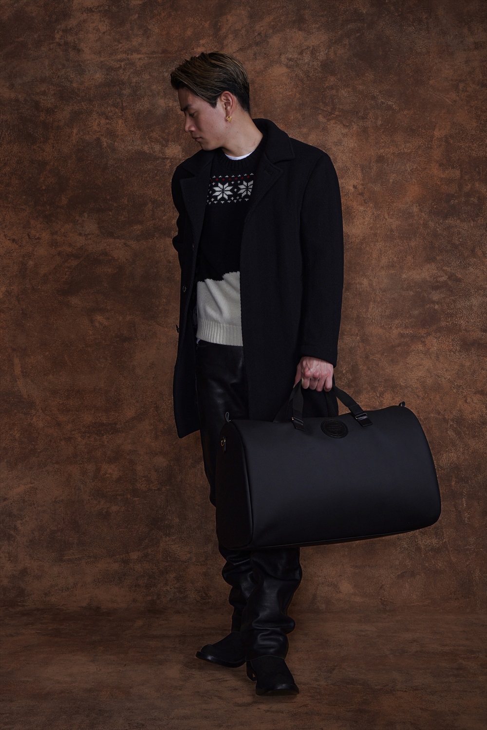 画像: RATS/SYNTHETIC LEATHER BOSTON BAG（BLACK）［シンセティックレザーボストンバッグ-24秋冬］