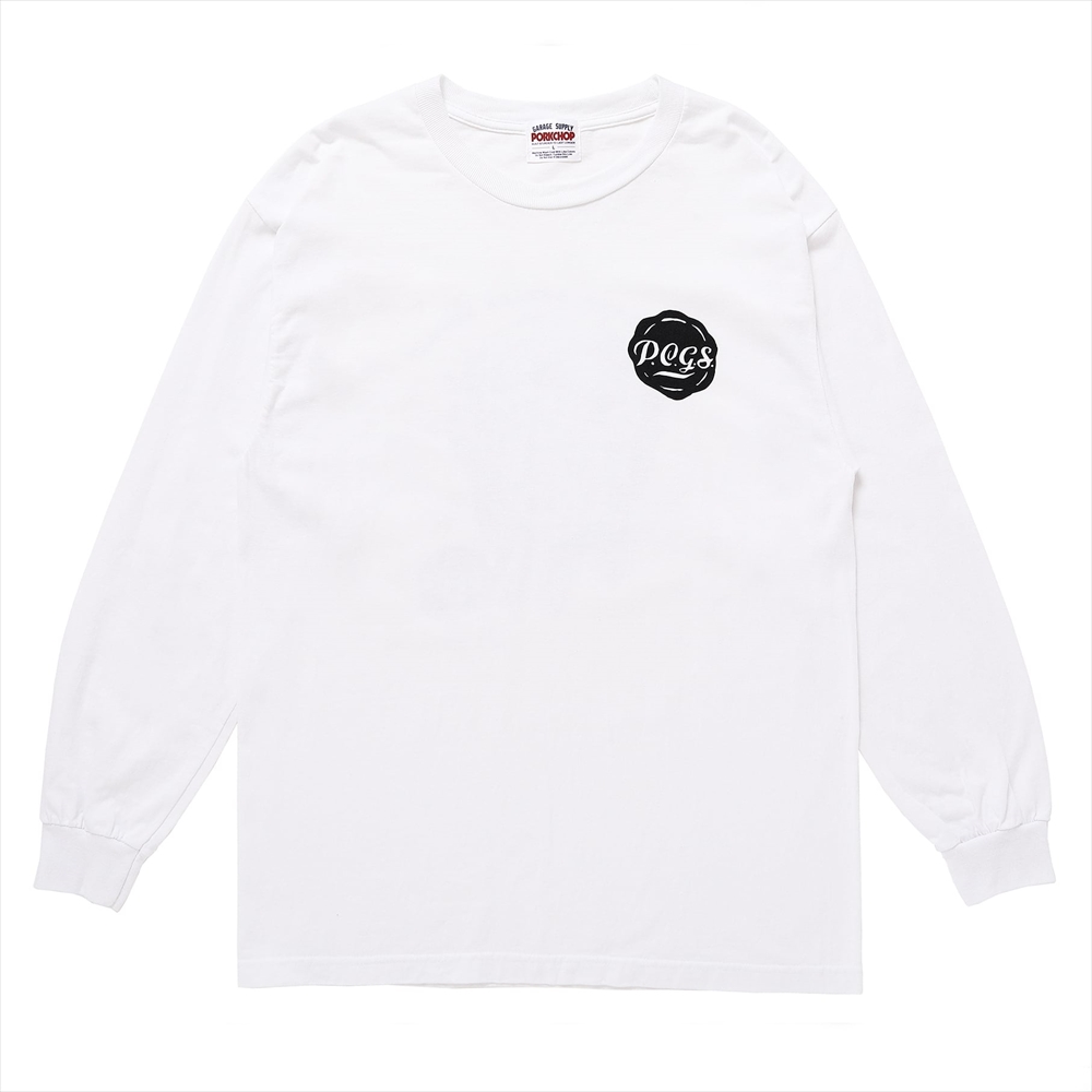 画像: PORKCHOP/MASA SCULP L/S TEE C（WHITE）［プリント長袖T-24秋冬］