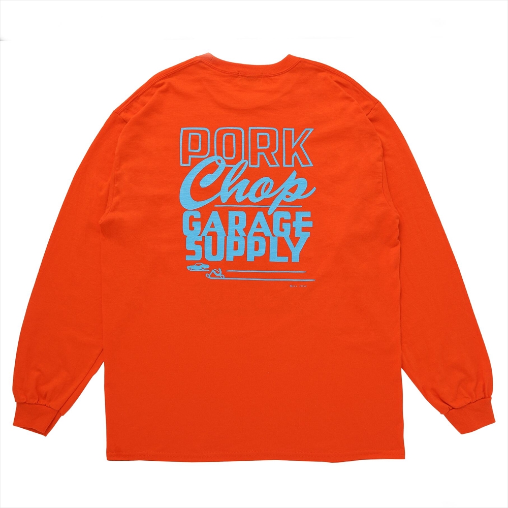 画像: PORKCHOP/MASA SCULP L/S TEE A（ORANGE）［プリント長袖T-24秋冬］