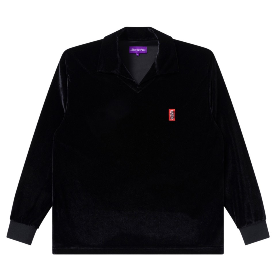 画像: BlackEyePatch/SMALL HWC COLLARED VELOUR PULLOVER（BLACK）