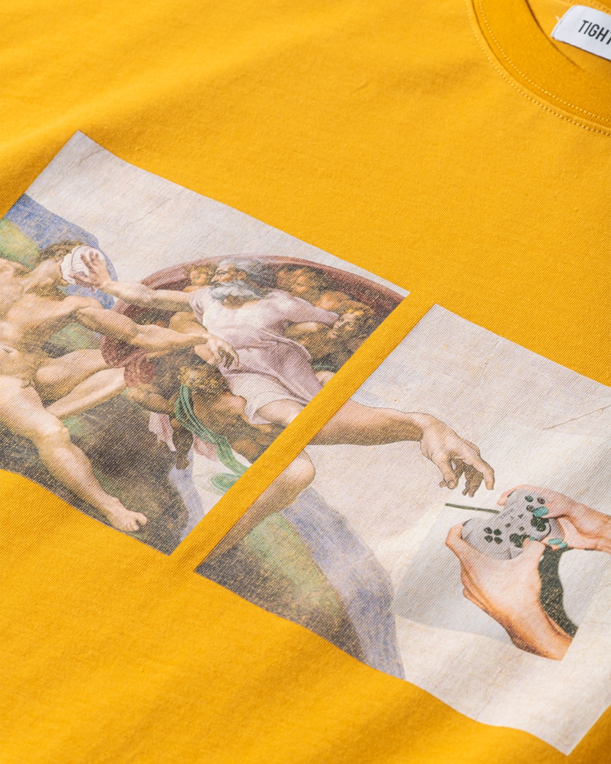 画像: TIGHTBOOTH/PASS THE PIE L/S T-SHIRT（Mustard）［プリント長袖T-24秋冬］