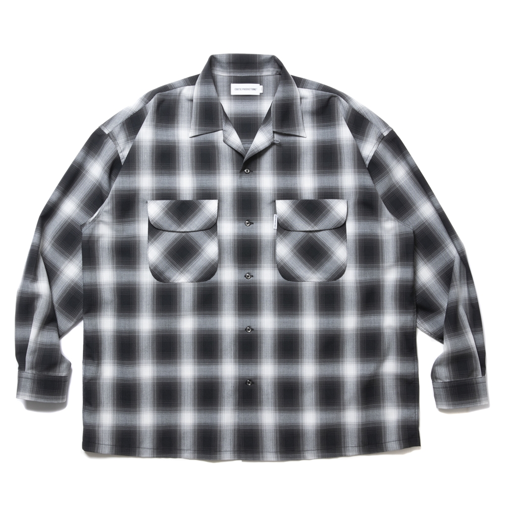 画像: COOTIE PRODUCTIONS/CHECK T/W Open Collar L/S Shirt（Ombre Check）［チェックT/Wオープンカラーシャツ-24秋冬］