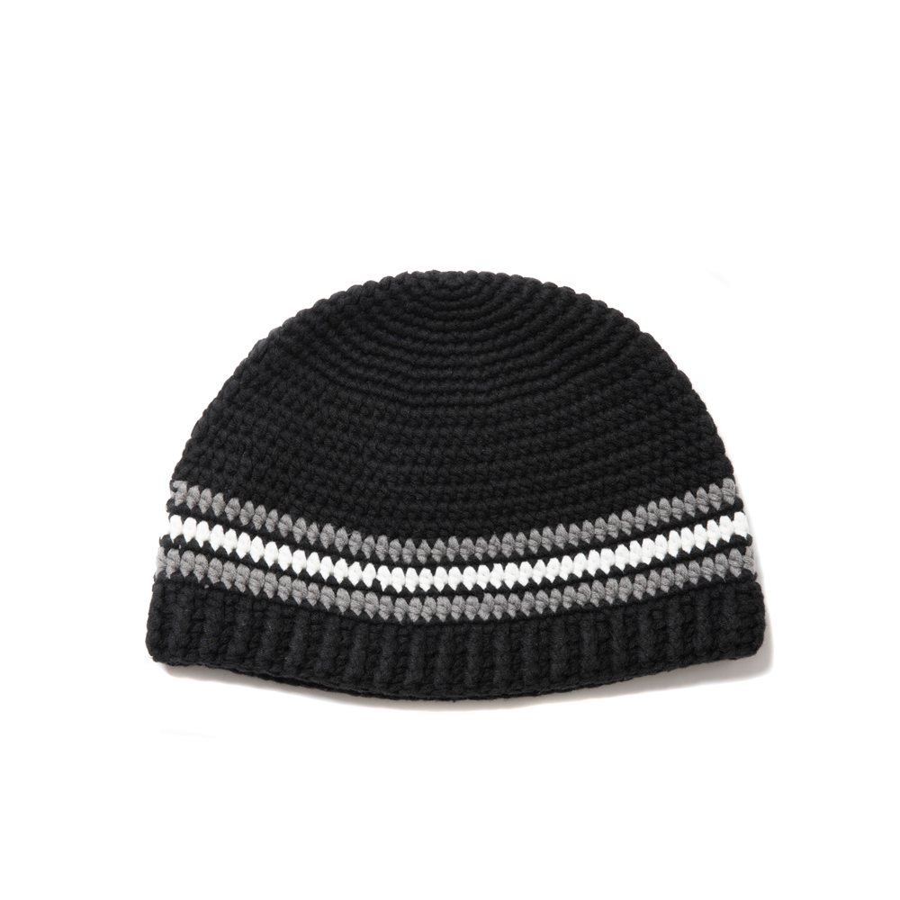 画像: COOTIE PRODUCTIONS/Crochet Cuffless Beanie（Black Line）［カフレスビーニー-24秋冬］