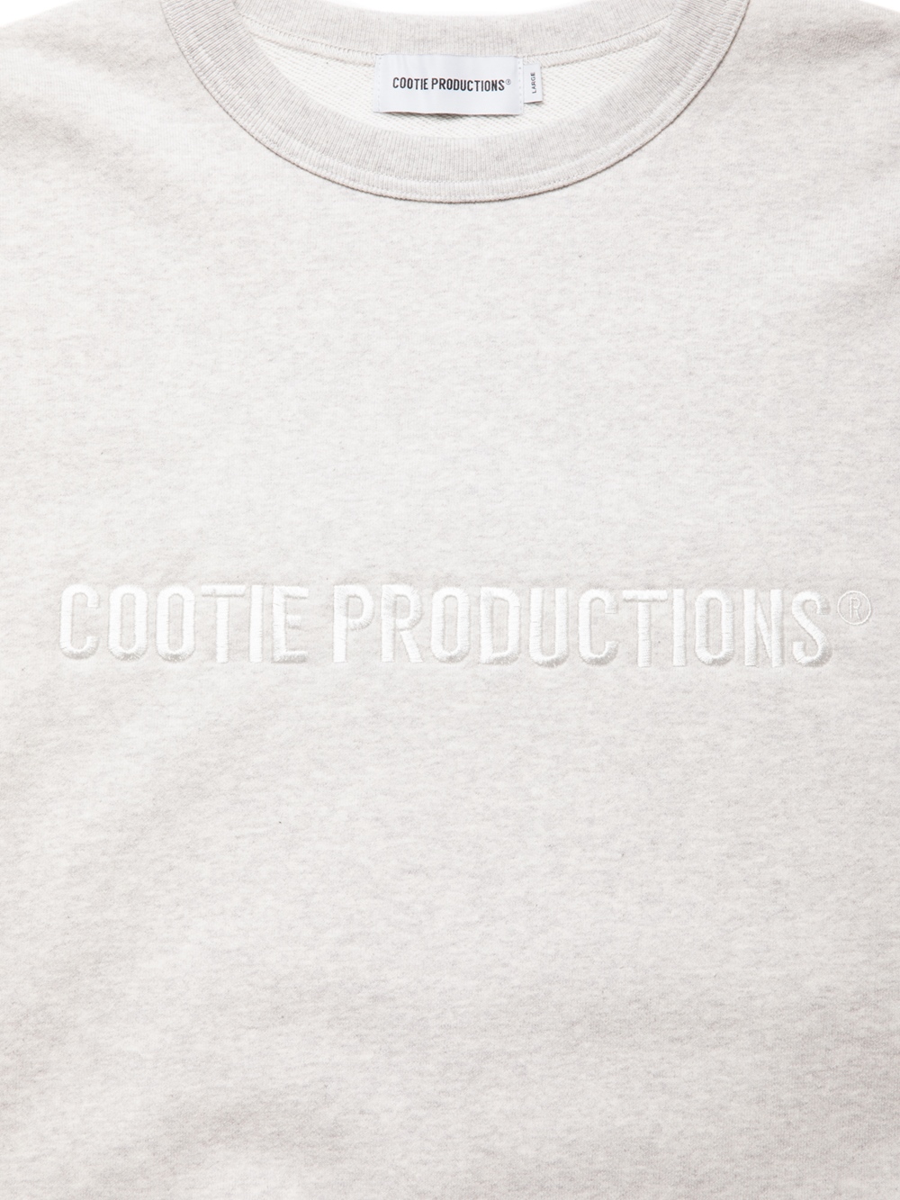 画像: COOTIE PRODUCTIONS/Open End Yarn Sweat Crew（Embroidery）（Oatmeal）［スウェットクルー-24秋冬］